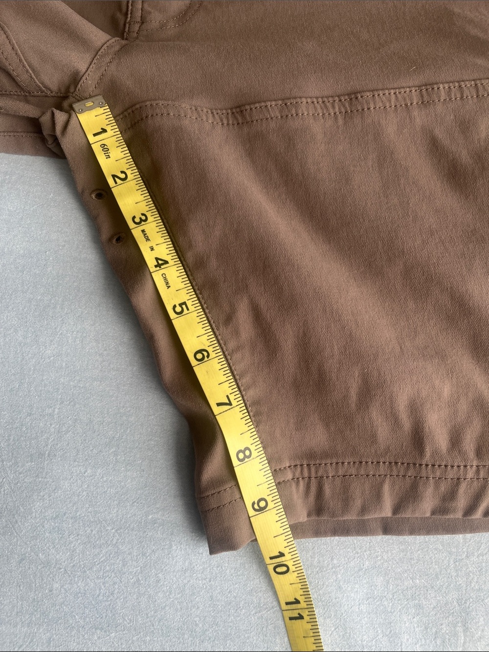 Men's Prana light weight shorts - Olive Brown 32 x 10 - Picture 6 of 12